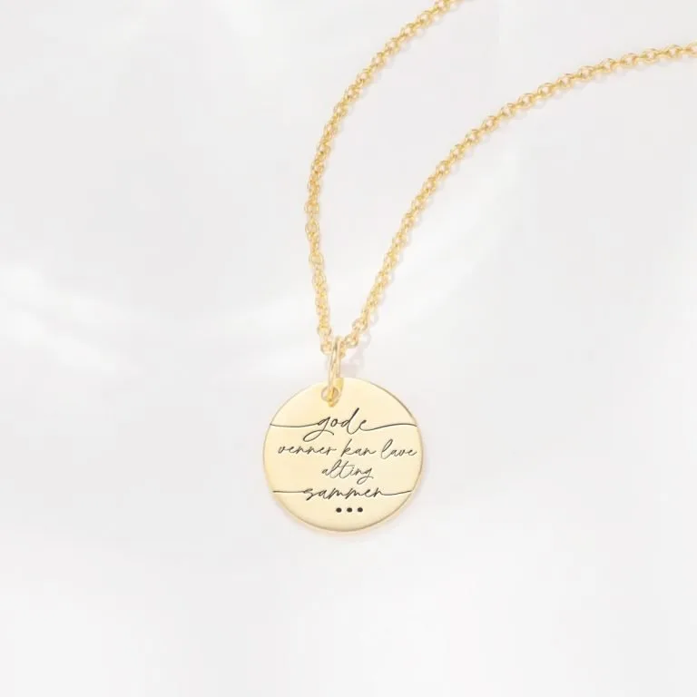 Gode venner kan lave alting sammen... - Personligt Smykke fra Øndig Jewellery. Forevig venskab med unik indgravering!