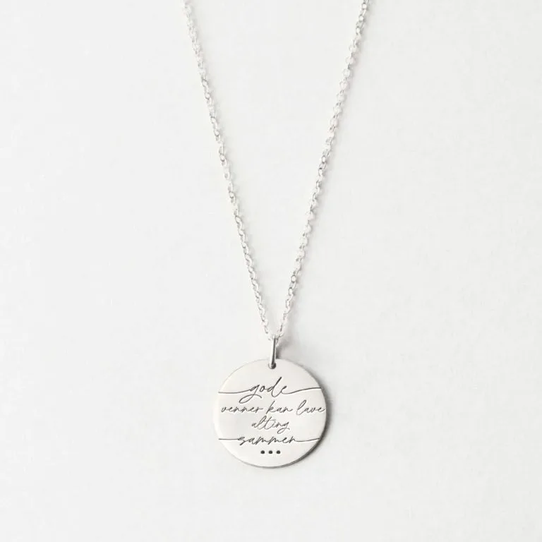 Gode venner kan lave alting sammen... - Personligt Smykke fra Øndig Jewellery. Forevig venskab med unik indgravering!