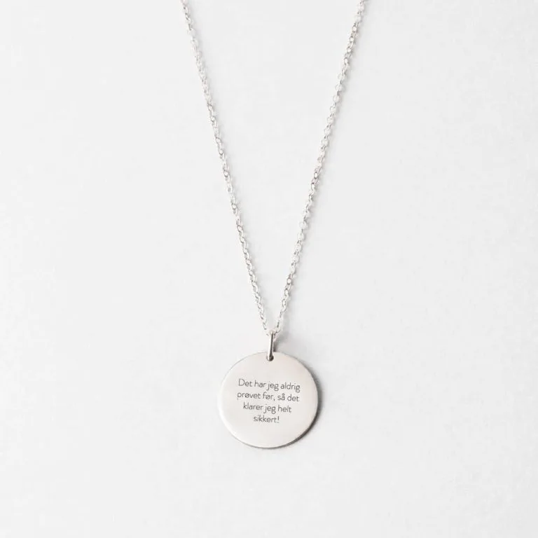 Det har jeg aldrig prøvet før, så det klarer jeg helt sikkert! - halskæde - Personligt Smykke fra Øndig Jewellery. Pippi’s optimistisk tilgang til nye udfordringer.