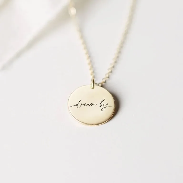 Dream Big - halskæde - Personligt Smykke fra Øndig Jewellery. En udfordring til at stræbe efter mere.