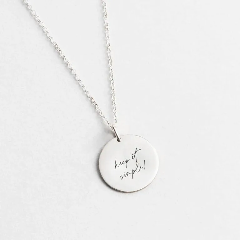 Keep it simple - halskæde - Personligt Smykke fra Øndig Jewellery. En minimalistisk tilgang til livet.