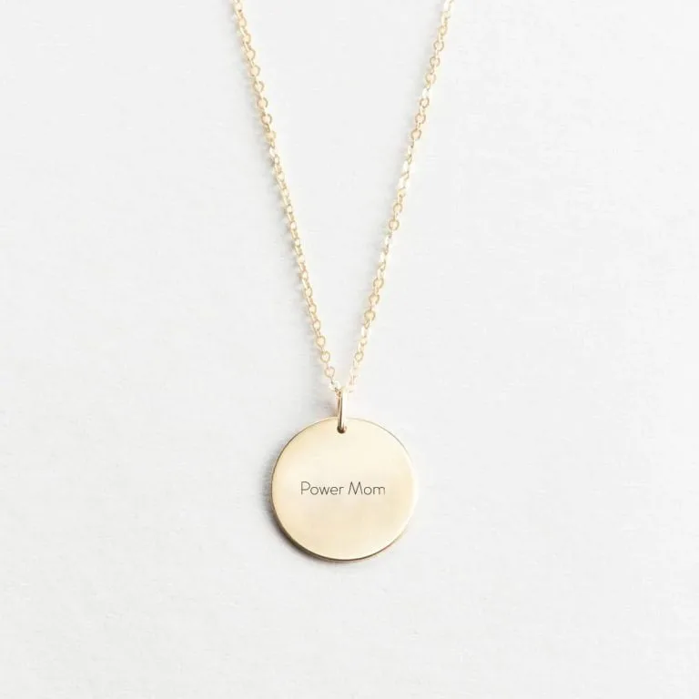 Power Mom - halskæde - Personligt Smykke fra Øndig Jewellery. En anerkendelse af moderskabets styrke og sejhed.
