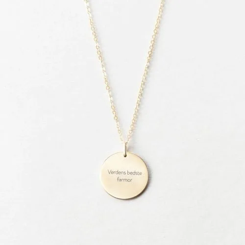 Verdens bedste farmor - halskæde - Personligt Smykke fra Øndig Jewellery. En hjertevarm tak for livslang kærlighed og støtte.