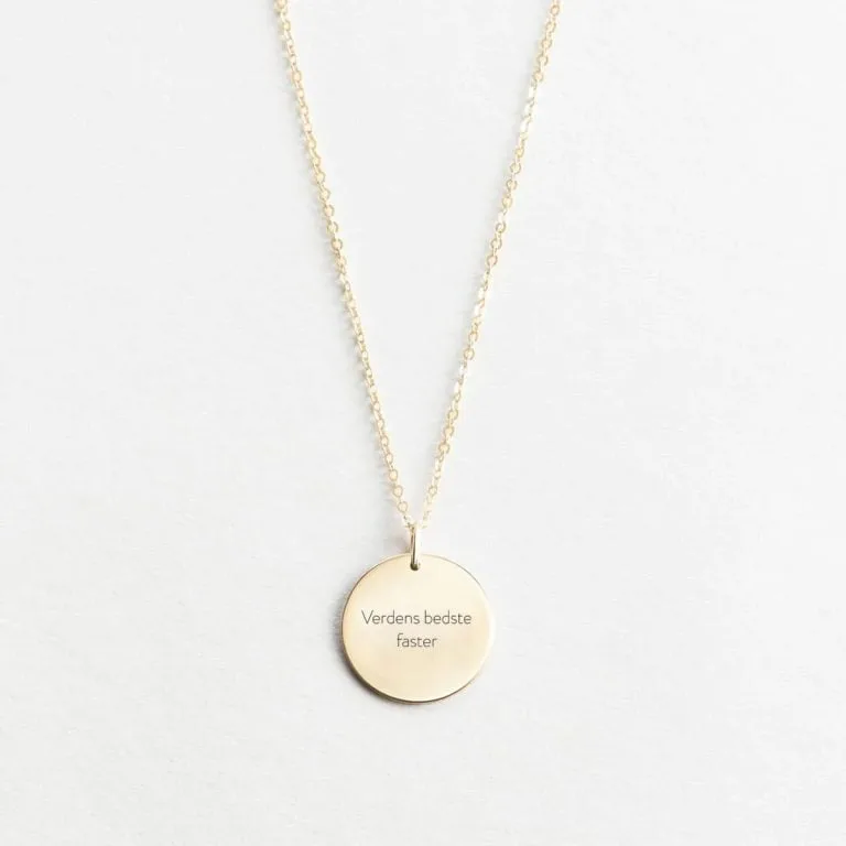 Verdens bedste faster - halskæde - Personligt Smykke fra Øndig Jewellery. En kærlig hilsen til en særlig familiemedlem.