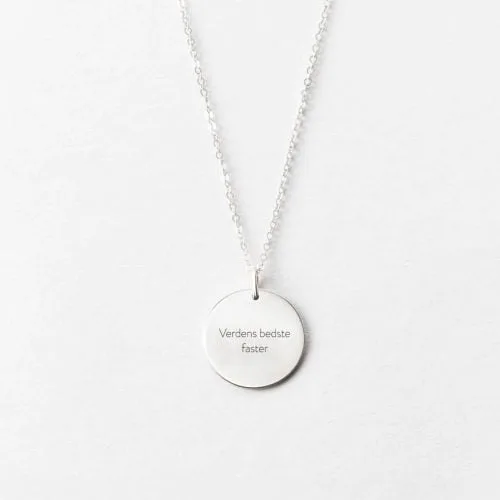 Verdens bedste faster - halskæde - Personligt Smykke fra Øndig Jewellery. En kærlig hilsen til en særlig familiemedlem.