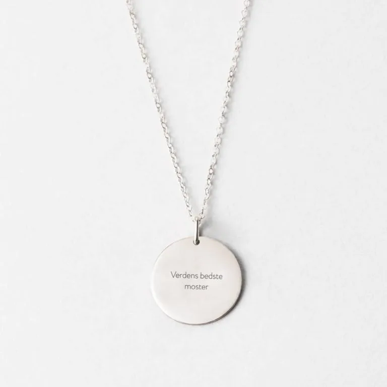 Verdens bedste moster - halskæde - Personligt Smykke fra Øndig Jewellery. En hengiven hyldest til familiens usungne helte.