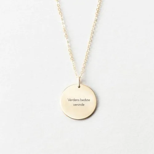 Verdens bedste veninde - halskæde - Personligt Smykke fra Øndig Jewellery. En fejring af venskab, der føles som familie.