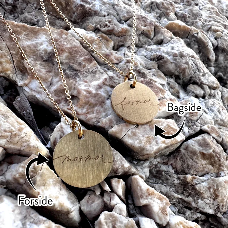 Mormor/farmor - halskæde - Personligt Smykke fra Øndig Jewellery. Kærlig, tidløs gave til hende