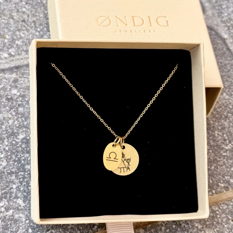 Vægten Stjernetegn Superellipse Halskæde - Personligt Smykke fra Øndig Jewellery. Personlig Vægten stjernetegn-halskæde