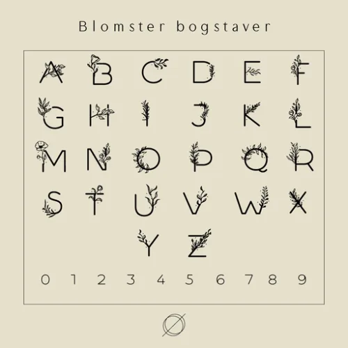 Blomster bogstav på superellipse halskæde - Personligt Smykke fra Øndig Jewellery. Blomsterbogstav på superellipse, graveret
