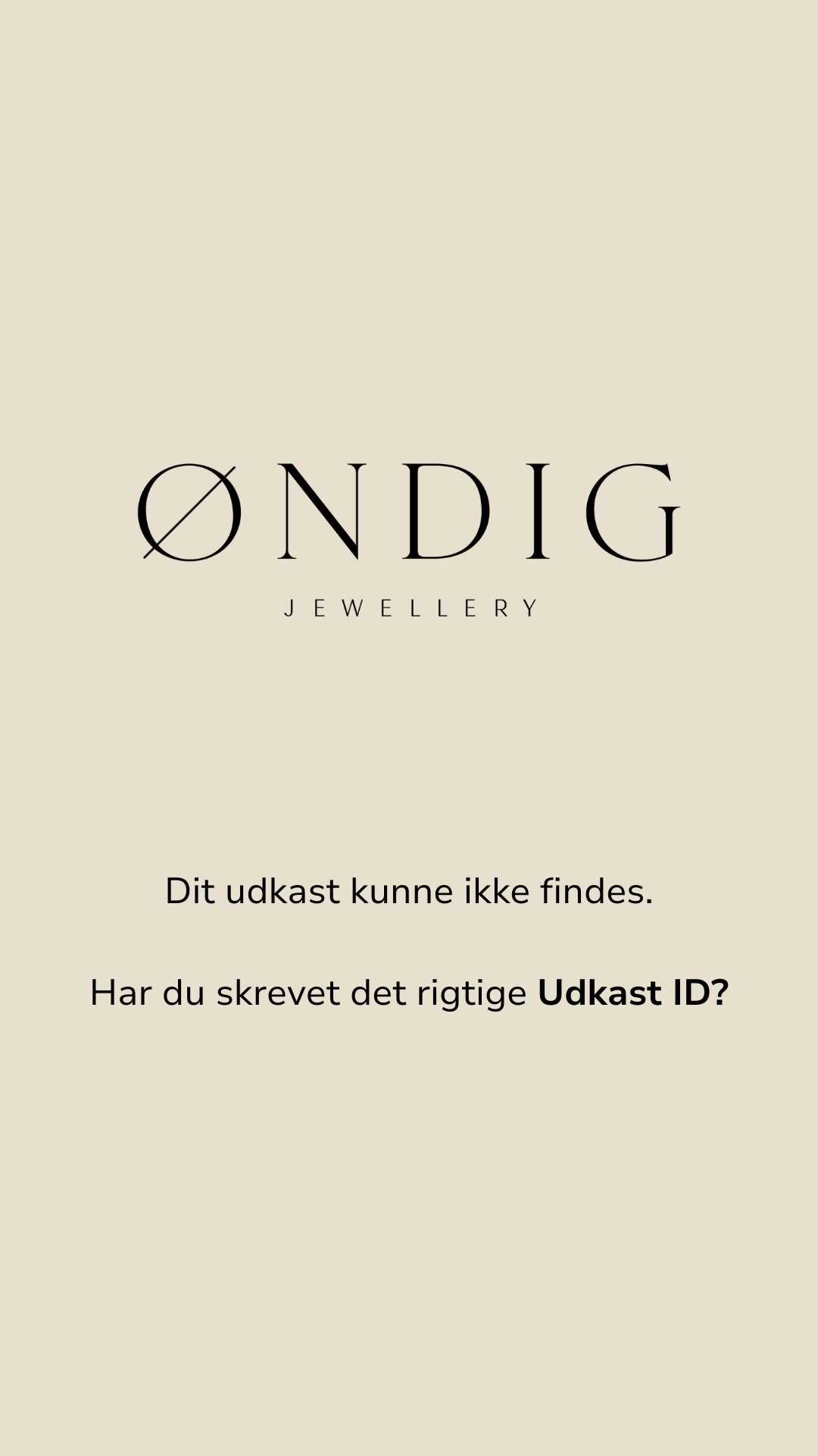Smykke fra udkast