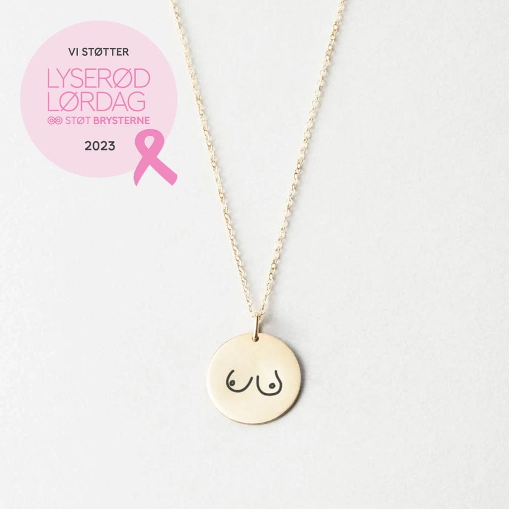 Dråbeformede Boobies Halskæde - Personligt Smykke fra Øndig Jewellery. Du støtter med 100 kr. til Støt Brysterne når du køber denne “Dråbeformede” Boobies Halskæde. Din støtte går direkte til forskning i brystkræft..