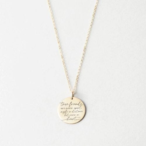 True friends are never apart - Personligt Smykke fra Øndig Jewellery. Forevigt bindeled i venskabets kæde.