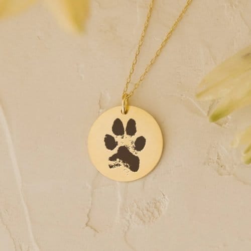 Hundepote aftryk - Personligt Smykke fra Øndig Jewellery. Upload et billede af din hunds poteaftryk.