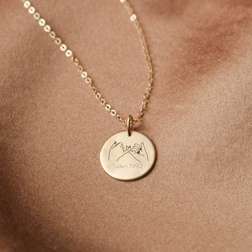 Pinky Promise - You & Me - Personligt Smykke fra Øndig Jewellery. Ubrydeligt bånd: Pinky Promise halskæden.