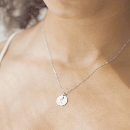 Knips, det lille hjerte - Personligt Smykke fra Øndig Jewellery. Knips – Personlig kærlighedshilsen om halsen.