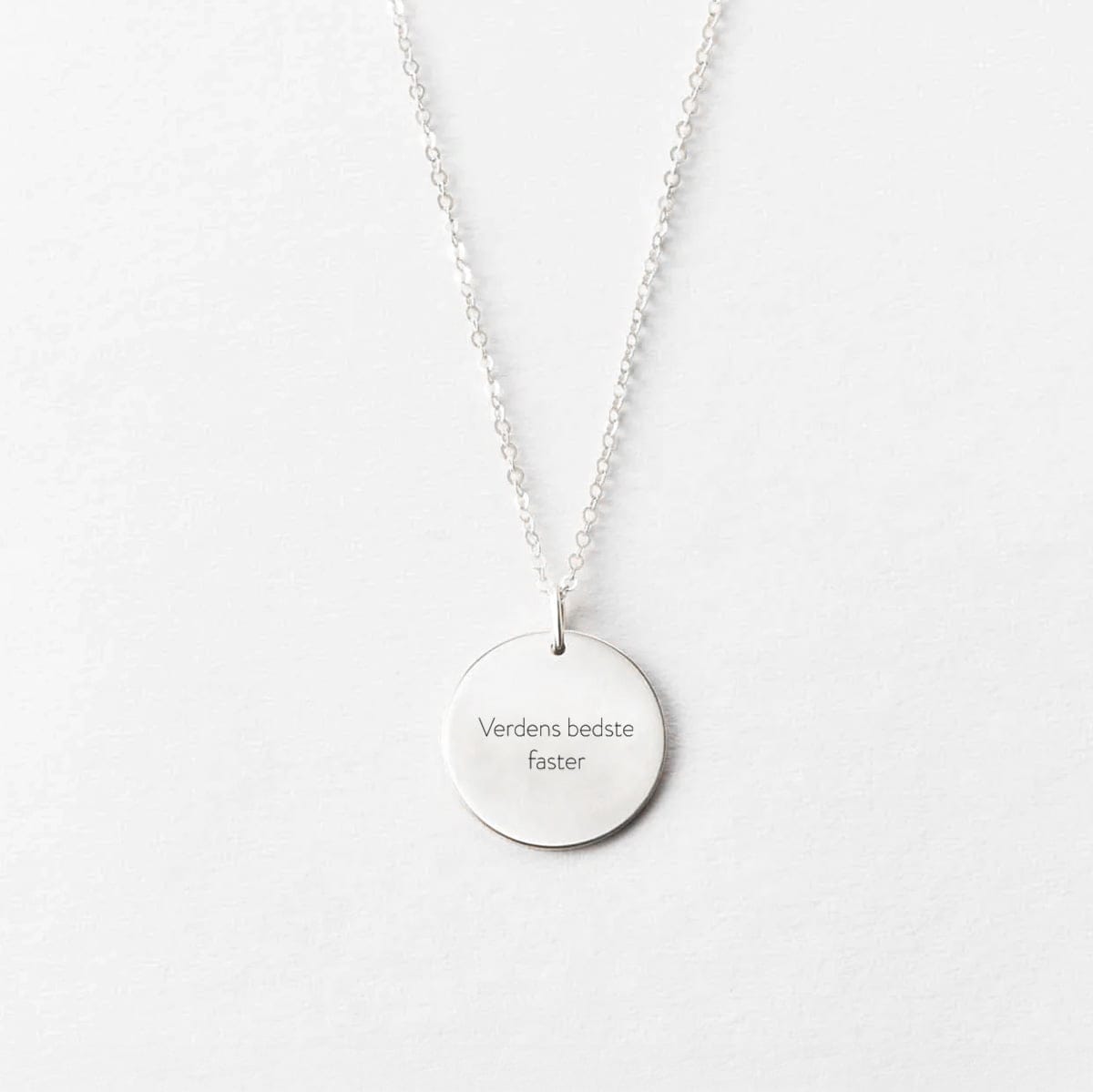 verdens-bedste-faster-cirkel-silver-jpg Verdens bedste faster - halskæde - Personligt Smykke fra Øndig Jewellery. En kærlig hilsen til en særlig familiemedlem.