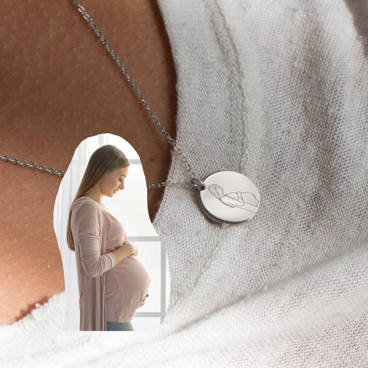 line-art-of-image10-jpg Halskæde med billede - Personligt Smykke fra Øndig Jewellery. Bær dine minder med stil – Halskæde med billede.🌸💖