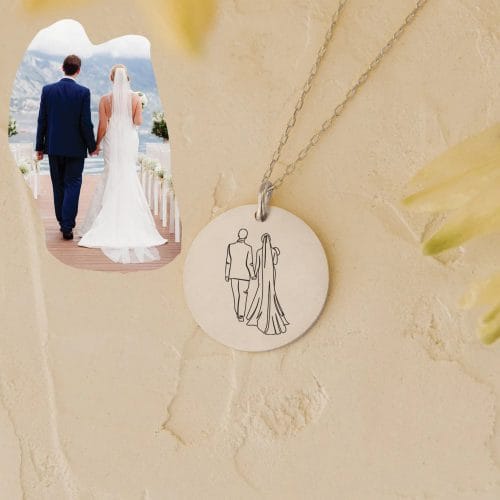 line-art-of-image6-jpg Halskæde med billede - Personligt Smykke fra Øndig Jewellery. Bær dine minder med stil – Halskæde med billede.🌸💖