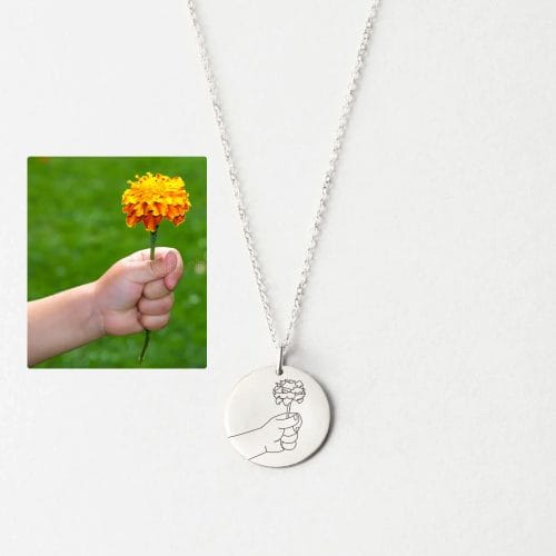 line-art-of-image8-jpg Halskæde med billede - Personligt Smykke fra Øndig Jewellery. Bær dine minder med stil – Halskæde med billede.🌸💖