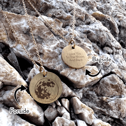 I Love You To The Moon And Back - Personligt Smykke fra Øndig Jewellery. Symbol på dybe minder og stærke bånd