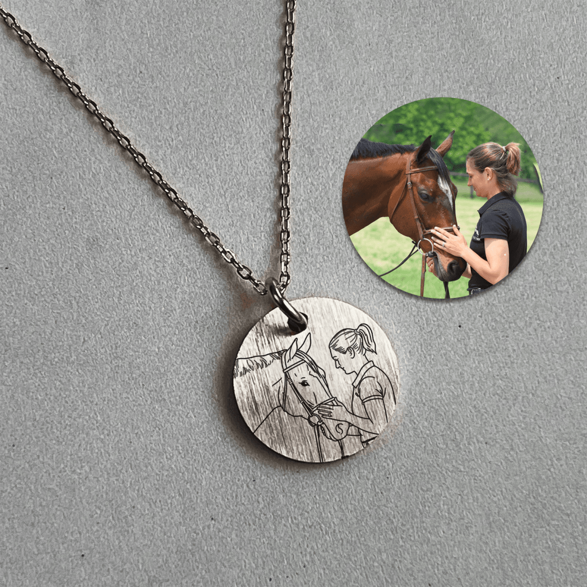 hest-lineart-halskaede-circle-4.png Line-art halskæde af din hest - Personligt Smykke fra Øndig Jewellery. Personlig, håndlavet kærlighedsgave
