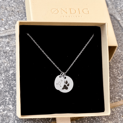 Tvillingerne Stjernebillede Superellipse Halskæde - Personligt Smykke fra Øndig Jewellery. Tvilling stjernebillede med indgravering