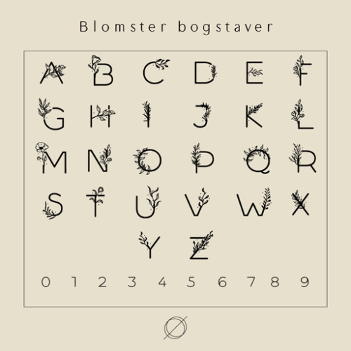 1.png Blomster bogstav på superellipse halskæde - Personligt Smykke fra Øndig Jewellery. Blomsterbogstav på superellipse, graveret