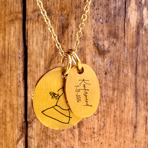 Konfirmand superellipse halskæde - Personligt Smykke fra Øndig Jewellery. Personlig halskæde til konfirmanden