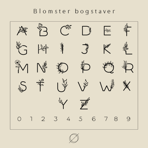 Halskæde med bogstav og blomster på rundt vedhæng - Personligt Smykke fra Øndig Jewellery. Personligt smykke med mindeværdi