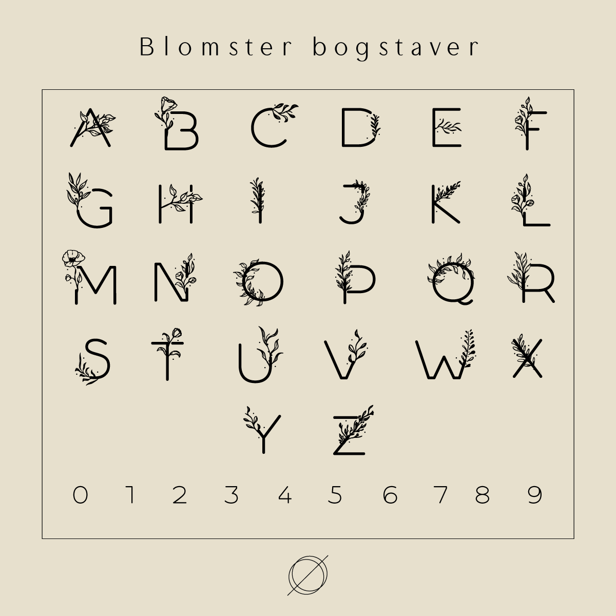 Oendig-produkt-fonts-blomster-bogstaver-images.png Halskæde med bogstav og blomster på rundt vedhæng - Personligt Smykke fra Øndig Jewellery. Personligt smykke med mindeværdi