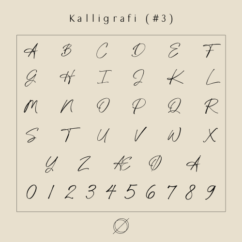 Rundt vedhæng med kaligrafi bogstav i halskæde - Personligt Smykke fra Øndig Jewellery. Personligt mindesmykke for livet